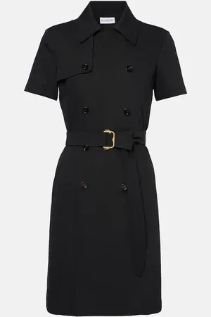 Burberry Belted wool twill shirt dress