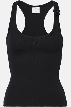 Courrèges CourrÃ¨ges Ribbed-knit cotton tank top