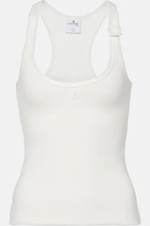 Courrèges CourrÃ¨ges Ribbed-knit cotton tank top