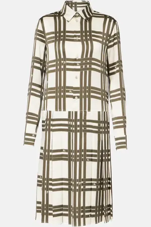 Burberry Ribbon Check silk shirt dress