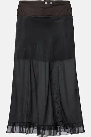 Maison Margiela Semi-sheer midi skirt