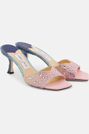 Jimmy Choo Skye 70 embellished satin mules