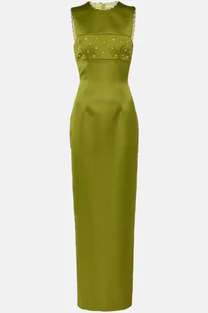 EMILIA WICKSTEAD Amadine embellished satin gown