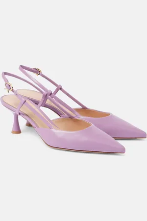 Gianvito Rossi Ascent 55 leather slingback pumps