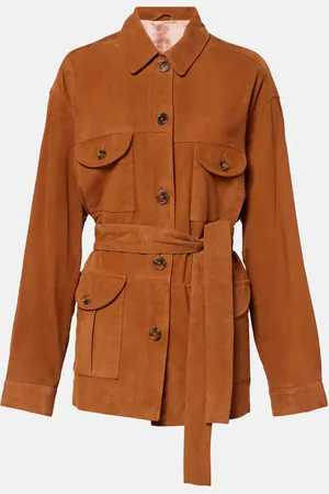 Blazé Milano BlazÃ© Milano Viva Sahariana belted suede jacket