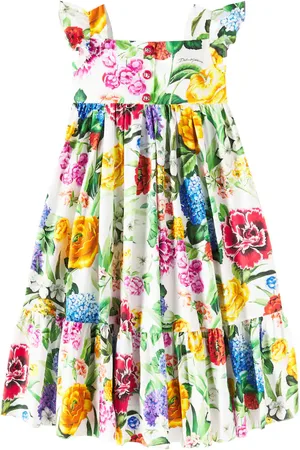 Dolce & Gabbana Floral cotton poplin dress
