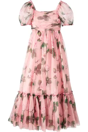 Dolce & Gabbana DG floral silk-blend organza dress