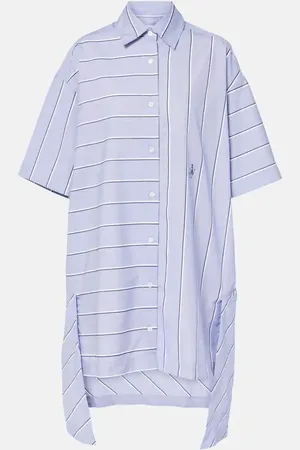 J.W.Anderson Striped cotton-blend shirt dress