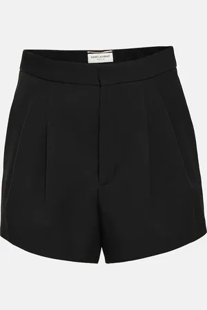 Saint Laurent Virgin wool high-rise shorts
