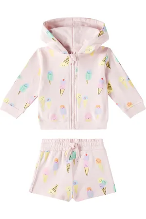 Stella McCartney Baby cotton hoodie and sweatshorts set