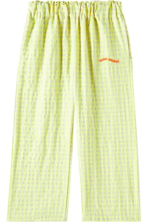 Bobo Choses Gingham cotton-blend straight pants