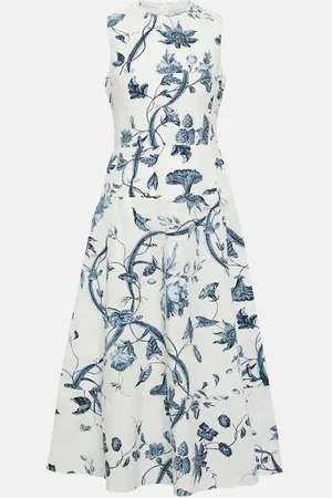 Erdem Floral cotton poplin midi dress