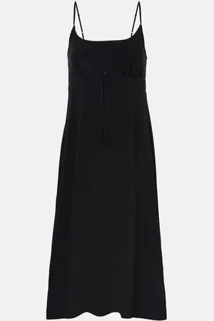 Simone Rocha Bow-detail crÃªpe de chine slip dress