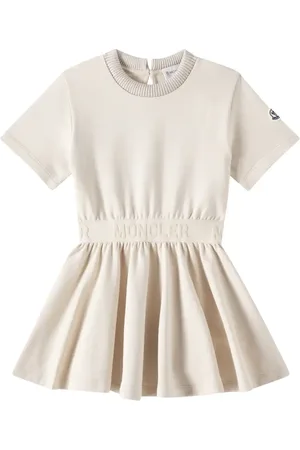 Moncler Logo ruffled cotton dress