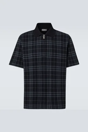 Burberry Check cotton-blend polo shirt