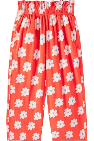 Jelly Mallow Floral cotton wide-leg pants
