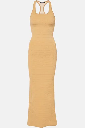 Jacquemus Scala croc-effect maxi dress