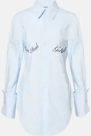 Jean Paul Gaultier Logo cotton-blend poplin shirt