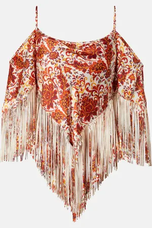 Paco rabanne Fringed printed top