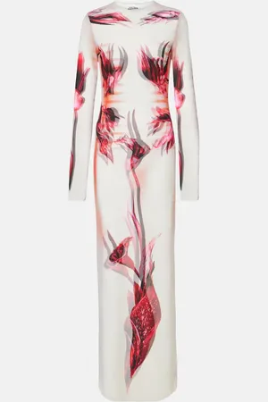 Jean Paul Gaultier Body Morphing Mariniere jersey maxi dress