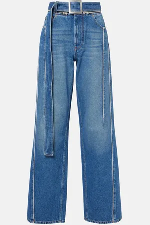 Jean Paul Gaultier Belted high-rise wide-leg jeans