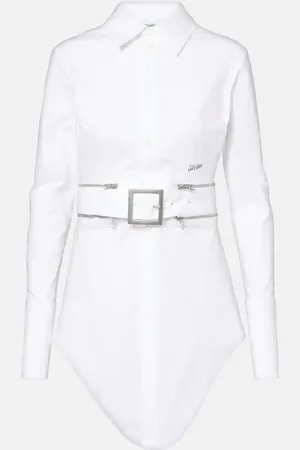 Jean Paul Gaultier Belted cotton-blend shirt dress