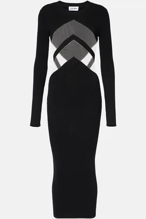 Jean Paul Gaultier Paneled jersey midi dress