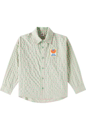 Jelly Mallow Logo checked cotton-blend shirt