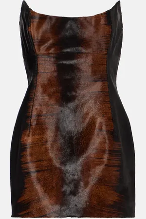 MAGDA BUTRYM Calfhair bustier dress