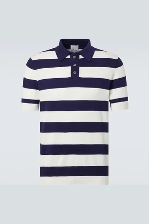 Allude Cotton, silk, and cashmere polo shirt