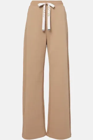 Max Mara Bali cotton-blend jersey wide-leg sweatpants