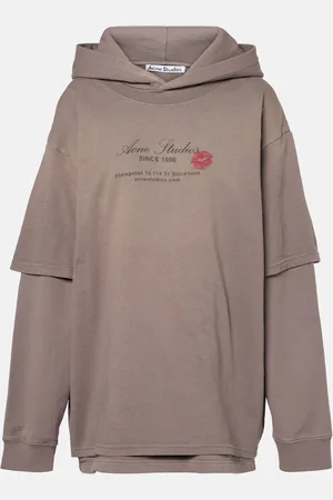 Acne Studios Printed cotton jersey hoodie
