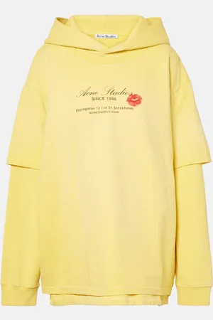 Acne Studios Printed cotton jersey hoodie
