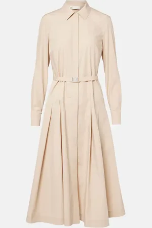 Tory Burch Pleated cotton-blend shirt dress