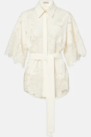 Elie saab Embroidered broderie anglaise shirt