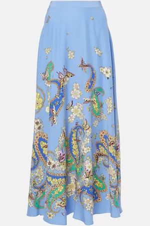 Etro Floral silk maxi skirt