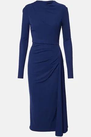 Erdem Draped jersey crÃªpe midi dress
