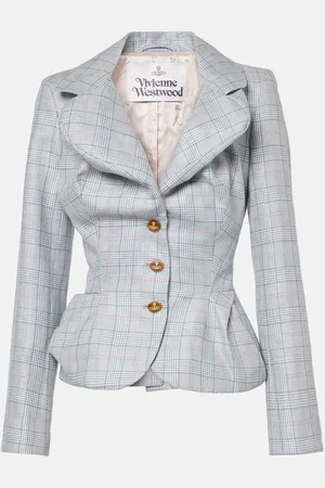 Vivienne Westwood Drunken tartan wool and linen blazer