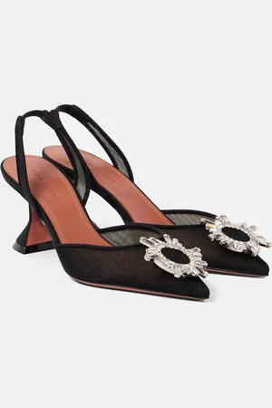 Amina Muaddi Begum 70 mesh slingback pumps