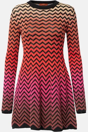Missoni Zig Zag ombrÃ© cotton-blend minidress