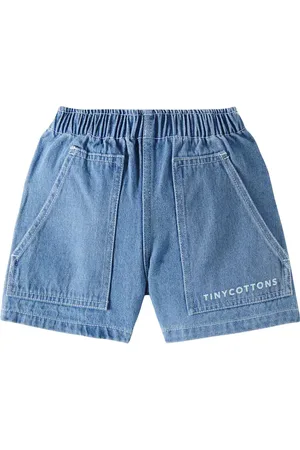 Tiny Cottons Logo denim shorts