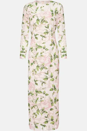 Oscar de la Renta Floral guipure lace maxi dress