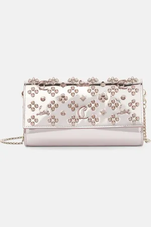 Christian Louboutin Paloma embellished leather clutch