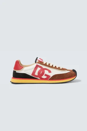 Dolce & Gabbana DG Runner suede-trimmed sneakers