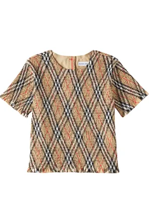 Burberry Checked cotton T-shirt