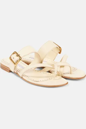 Manolo Blahnik Thalusa 10 leather sandals