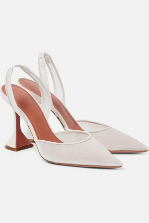 Amina Muaddi Holli mesh slingback pumps