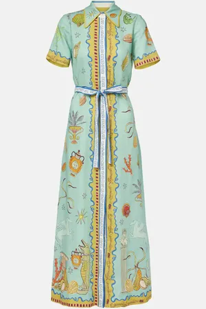 ALÉMAIS AlÃ©mais Surrealist Summer linen shirt dress