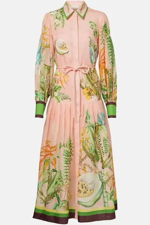 ALÉMAIS AlÃ©mais Papaya printed shirt dress