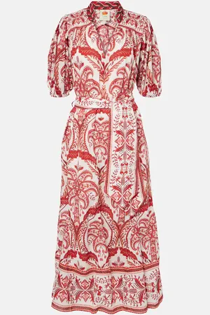 Farm Rio Tropical Cameo paisley cotton maxi dress